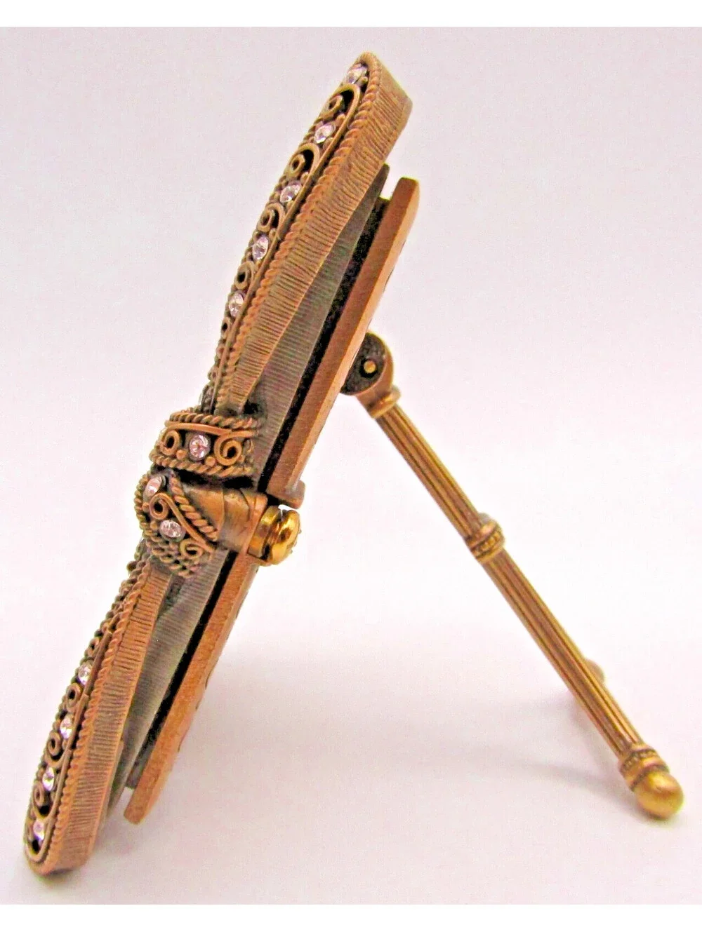 Signed Edgar Berebi Ribbons Frame Enamel and Swarovski Crystal 7471/8